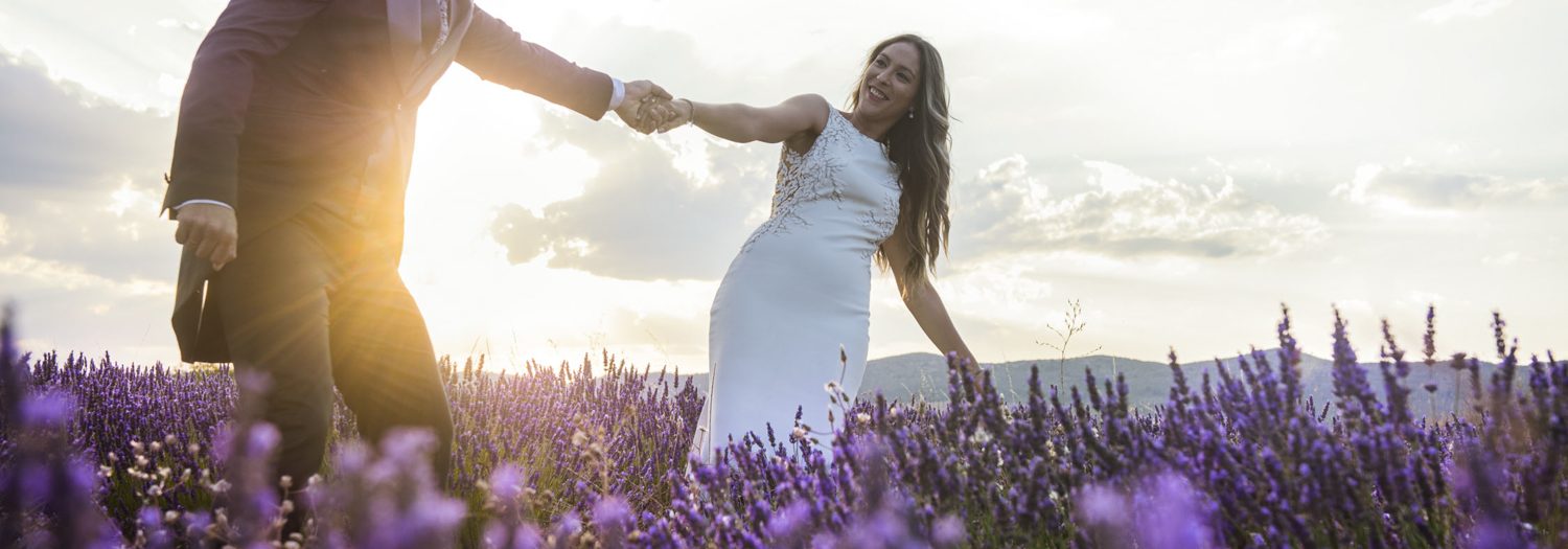 Postboda en los Campos de Lavanda en Moratalla